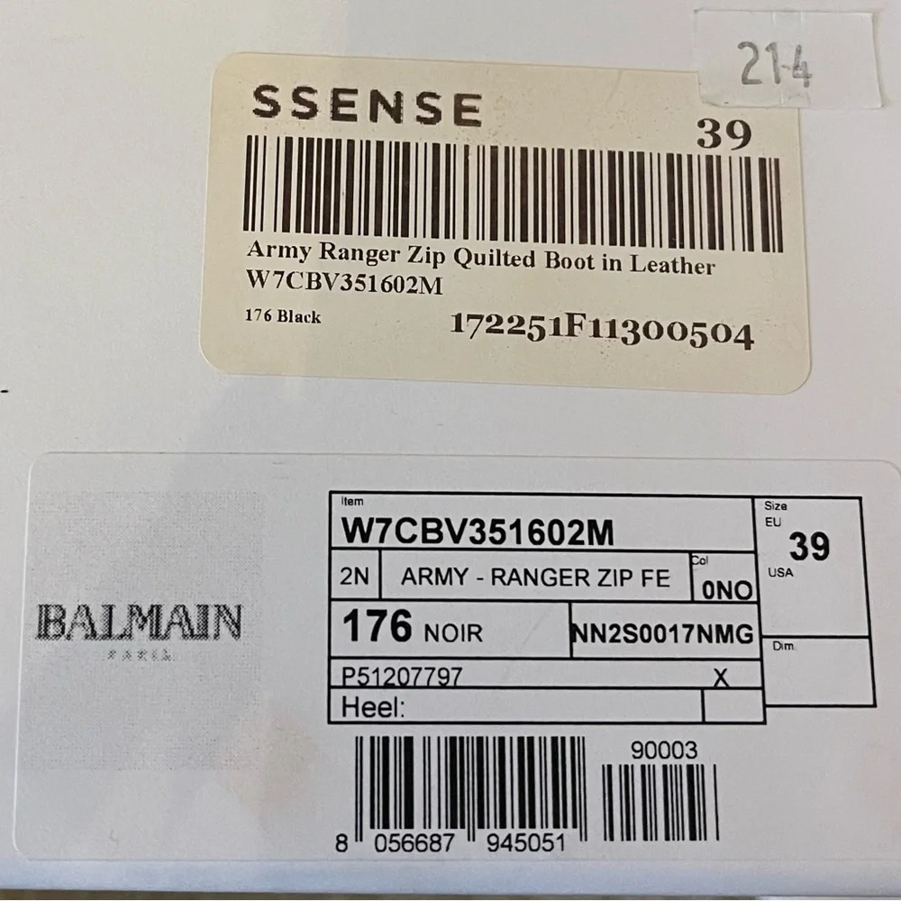 Balmain Army Quilted Leather Combat Boots 🖤 - Picture 5 of 15